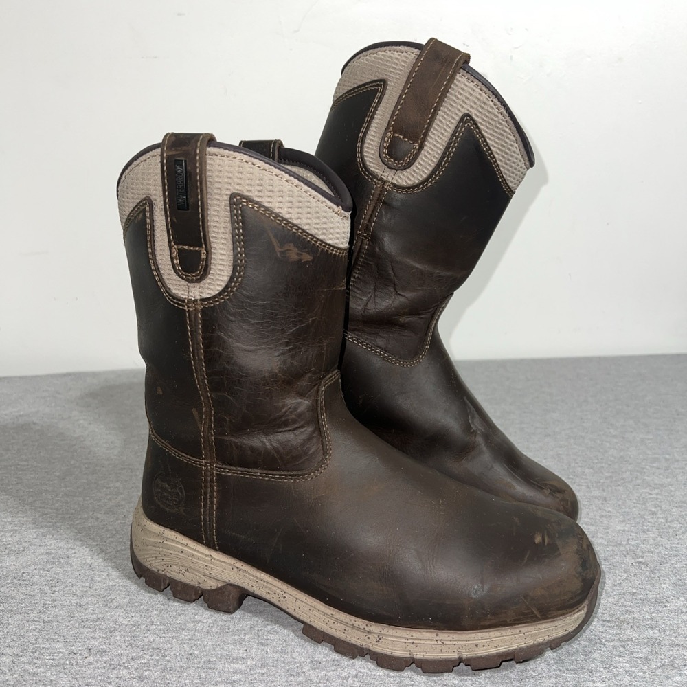 Georgia Boot Eagle Trail Womens 9 Alloy Toe Waterproof 10" Pull On Work Boots